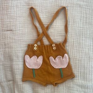 Oeuf tulip short overalls, 6M